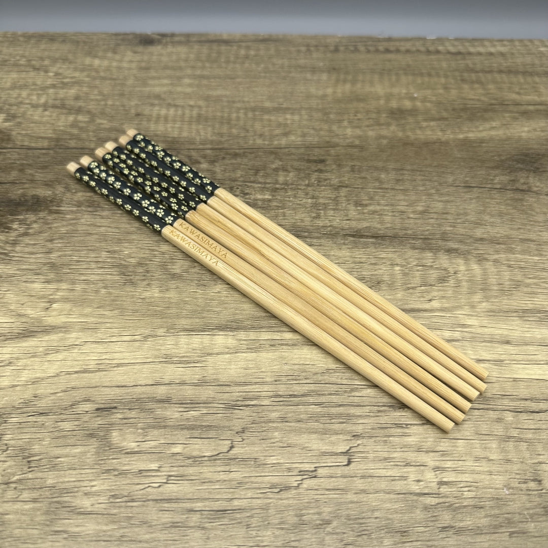 KAWASIMAYA Chopsticks Set Dining Utensils: 3 Pair of Elegant Blue Chopsticks for Stylish and Comfortable Dining