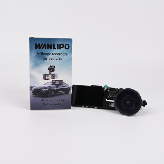WANLIPO Smart WiFi Triple Lens Mileage Recorders for Vehicles - Professional Dash Cam Vehicle Distance Recording