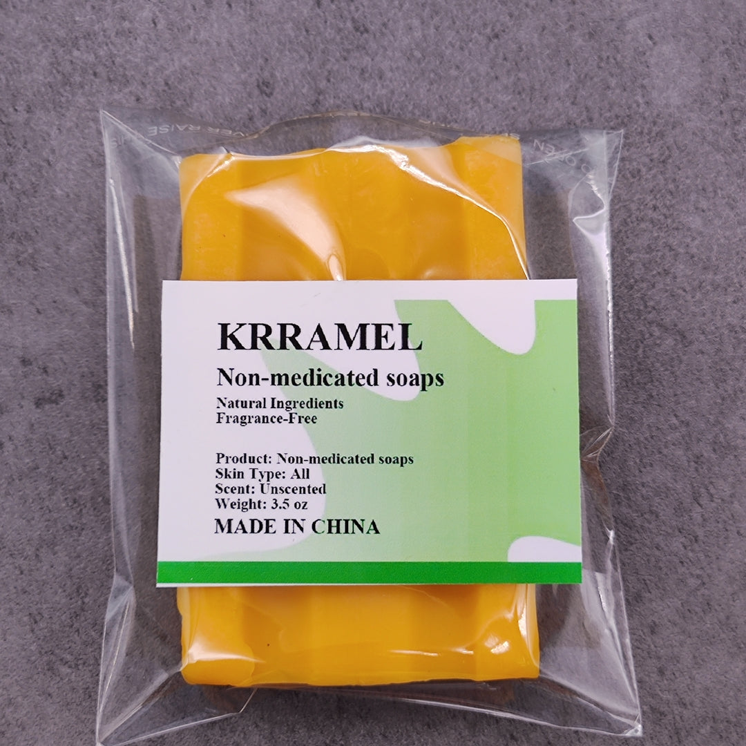 KRRAMEL Unscented Natural Soap Bar for Gentle Body Care, 3.5 oz