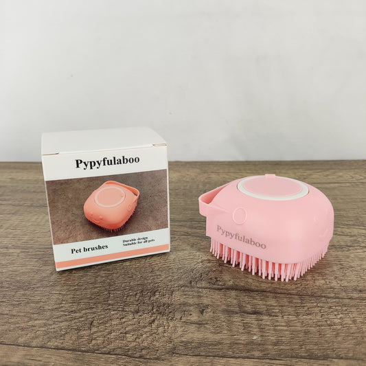 Pypyfulaboo Soft Silicone Pet Cleaning Brush - Gentle Pet Massage Tool for Cats and Dogs