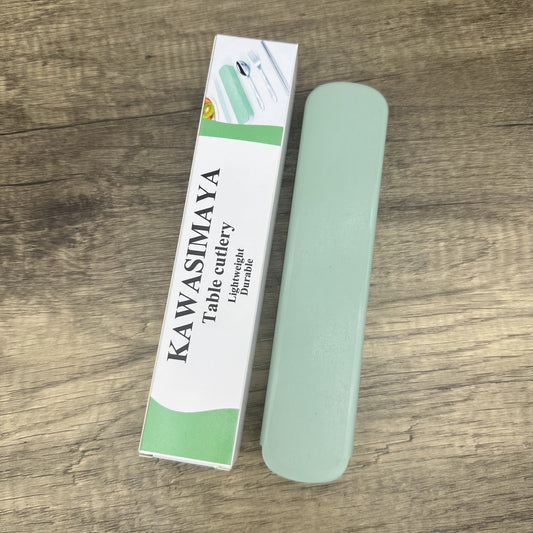 KAWASIMAYA Portable Table cutlery Lightweight Stainless Steel Travel Cutlery Kit with Carrying Case