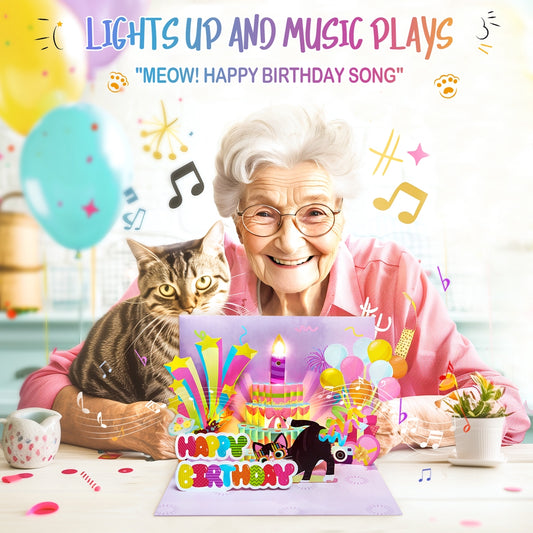 Dreamcrest Anniversary Card with Music & Lights - 3D Pop-Up Design, Fireworks & Rose Lily Paper Flowers, Perfect for Him Her, Husband Wife, Couple