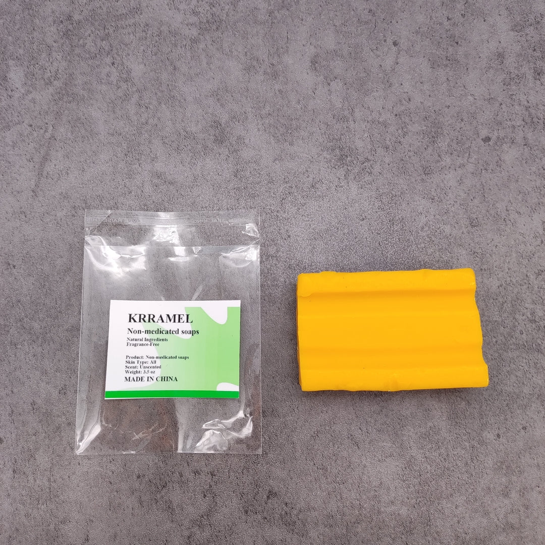 KRRAMEL Unscented Natural Soap Bar for Gentle Body Care, 3.5 oz