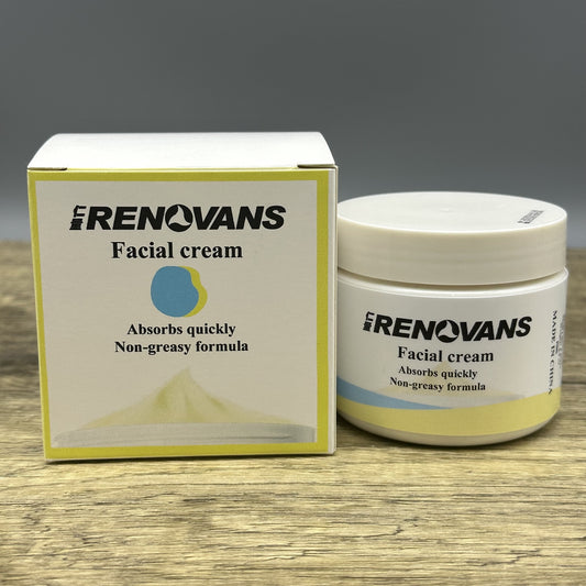 RENOVANS Unscented Moisturizing Facial Cream - Deep Hydration for Sensitive Skin