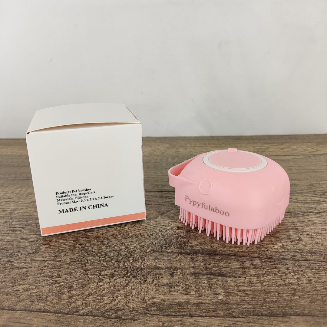 Pypyfulaboo Soft Silicone Pet Cleaning Brush - Gentle Pet Massage Tool for Cats and Dogs