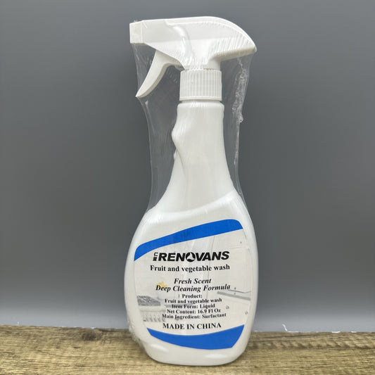 RENOVANS Fruit and Vegetable Wash - Powerful & Eco-Friendly Cleaner for Fresh Produce