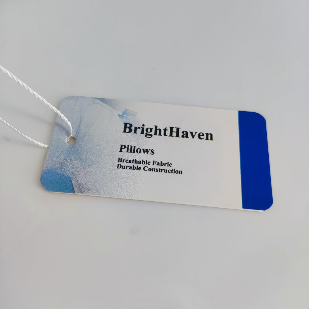 BrightHaven Premium White Polyester Rectangle Pillow - Comfortable Support for Restful Sleep