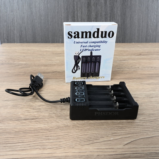 samduo YH 04A 4 Slot USB Battery Charger for AA AAA NiMH NiCd 1.2V Fast Charging Dock