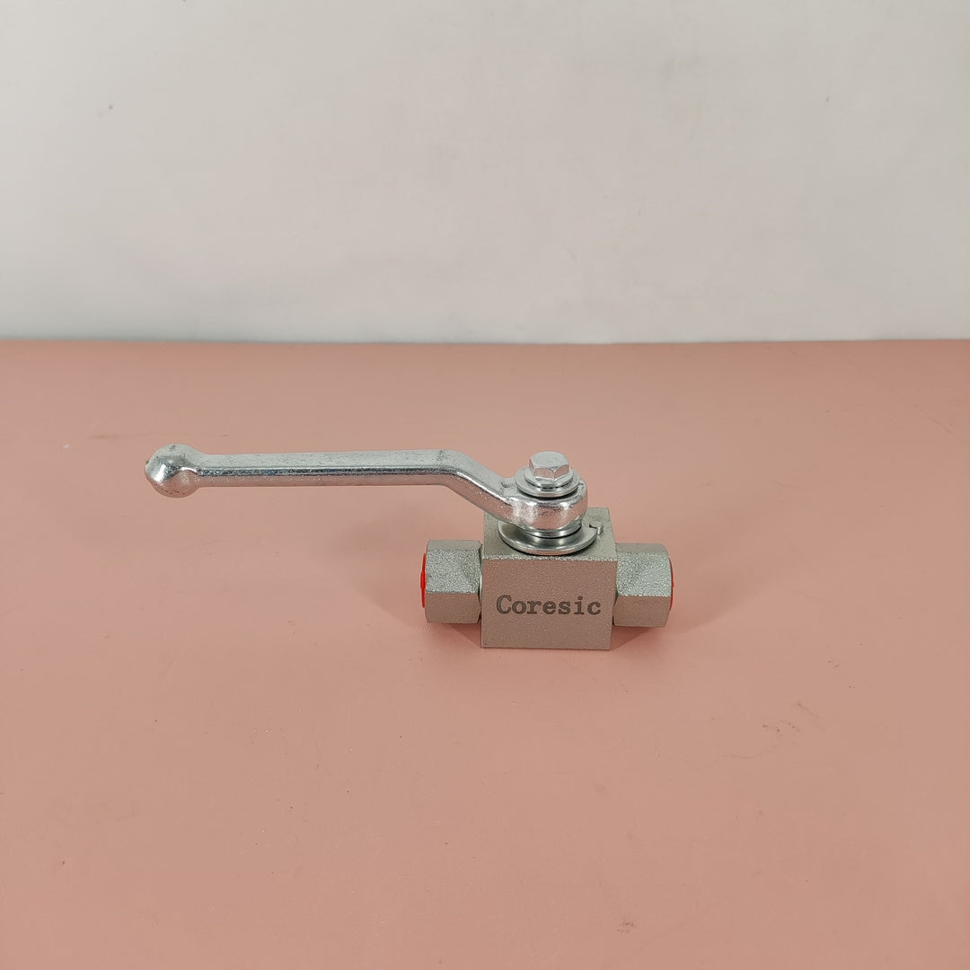 Coresic Carbon Steel Pneumatic Ball Valve 1/4" NPT Female Threaded DN6 Straight Welded Stainless Steel
