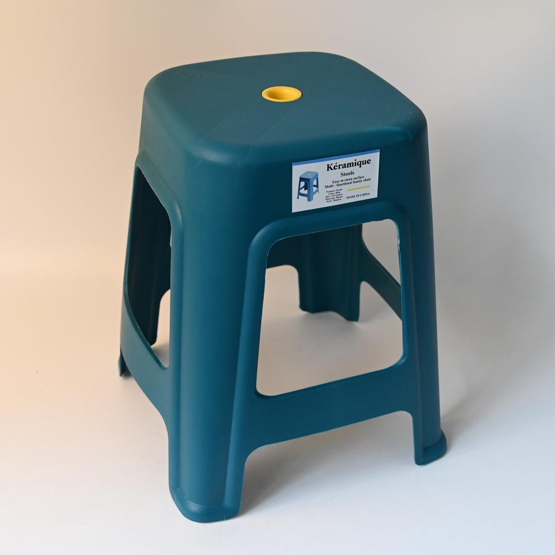 Kéramique Durable Plastic Kitchen Stools High Quality Stackable Home Furniture Dining Room Seating Portable Thick Plastic Stools