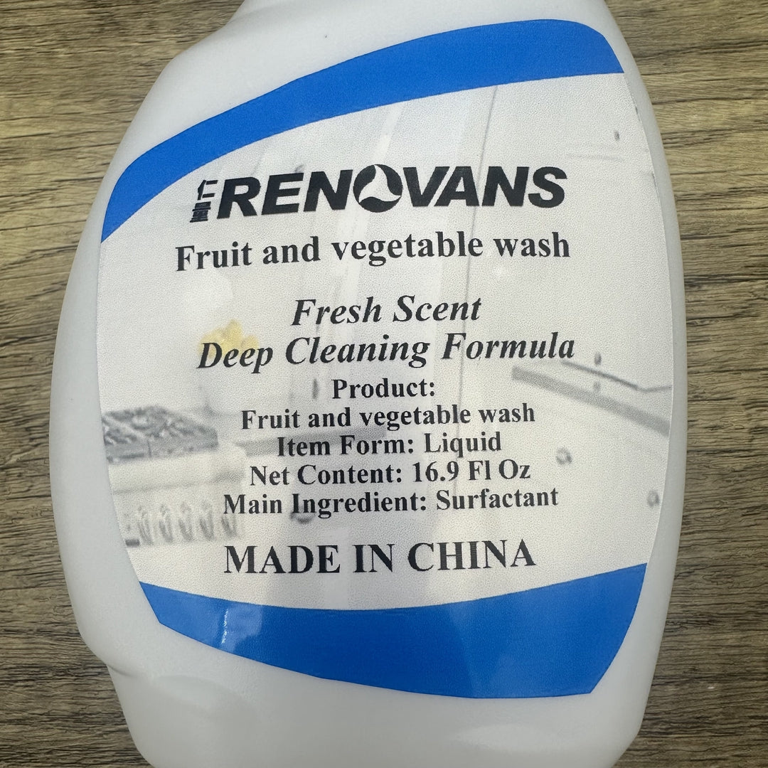 RENOVANS Fruit and Vegetable Wash - Powerful & Eco-Friendly Cleaner for Fresh Produce