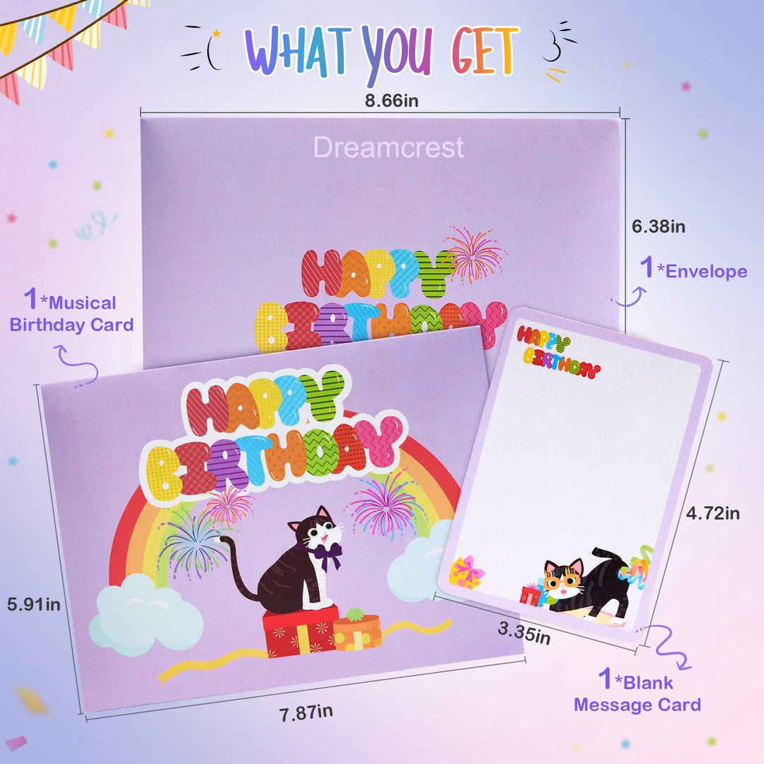 Dreamcrest Anniversary Card with Music & Lights - 3D Pop-Up Design, Fireworks & Rose Lily Paper Flowers, Perfect for Him Her, Husband Wife, Couple