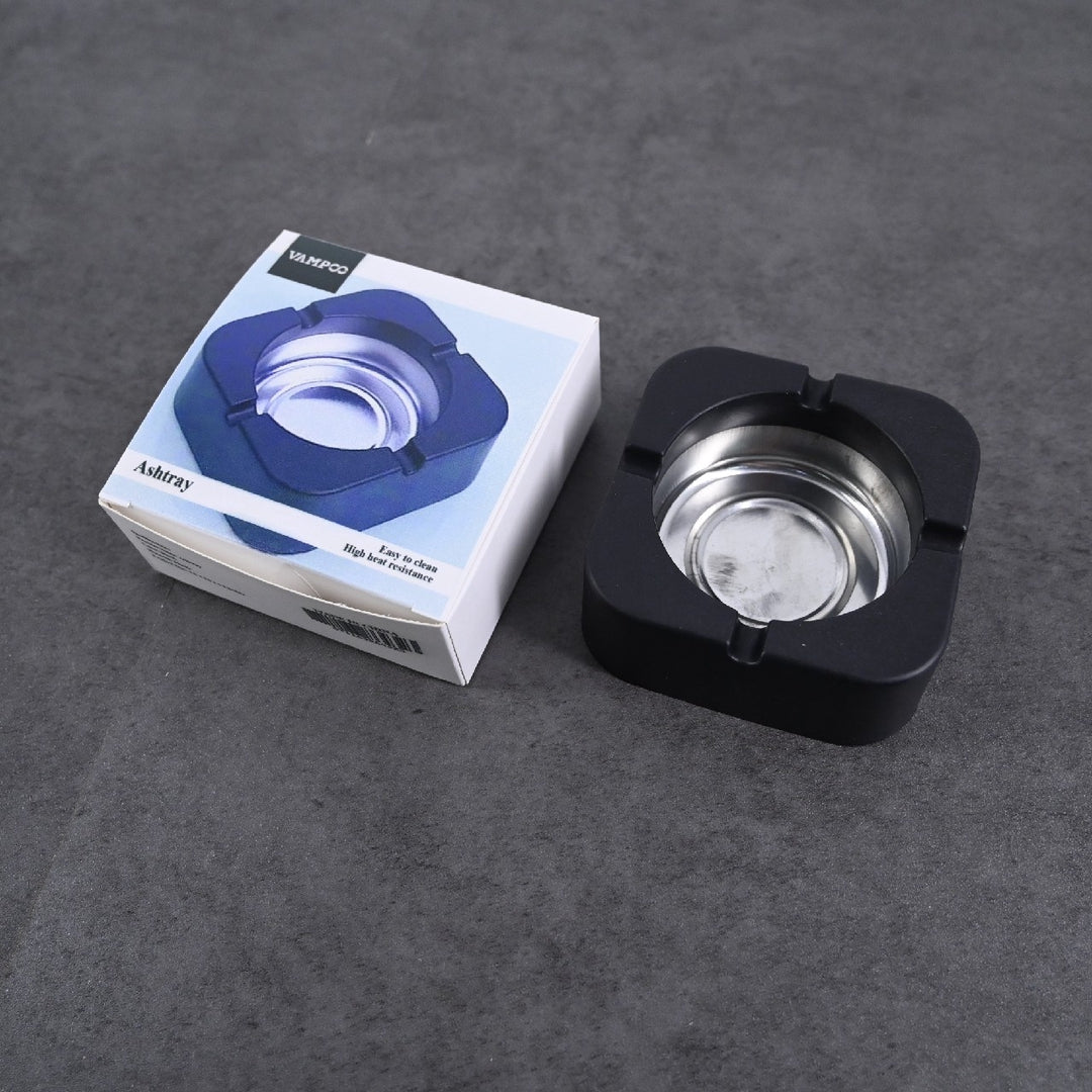 VAMPOO Black Plastic Ashtray High Quality Ashtray