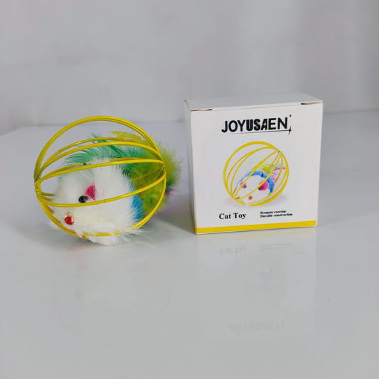 JOYUSAEN Interactive Cat Toys Set - Ball, Mouse, and Feather Toys for Engaging Play
