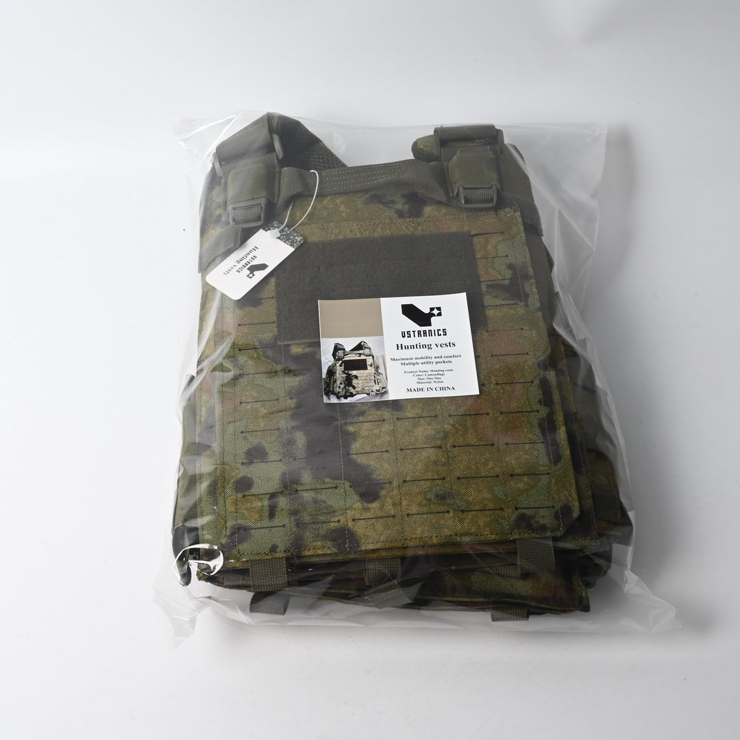 VSTRANICS Camouflage Hunting Vest for Men, Lightweight Nylon Outdoor Hunting Gear, One Size Fits Most