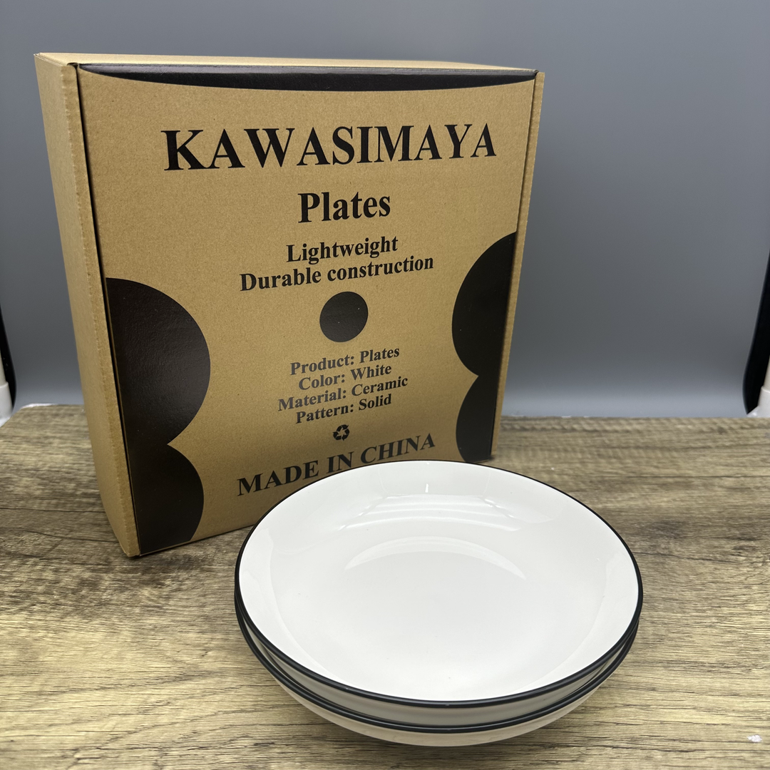 KAWASIMAYA Modern Ceramic Dinnerware Set | 16-Piece Plates and Bowls Collection for Kitchen