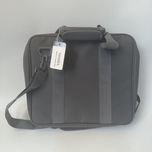 NISHEL Eco-Friendly Business Laptop Bag, Gray, Waterproof Material, Sustainable Design