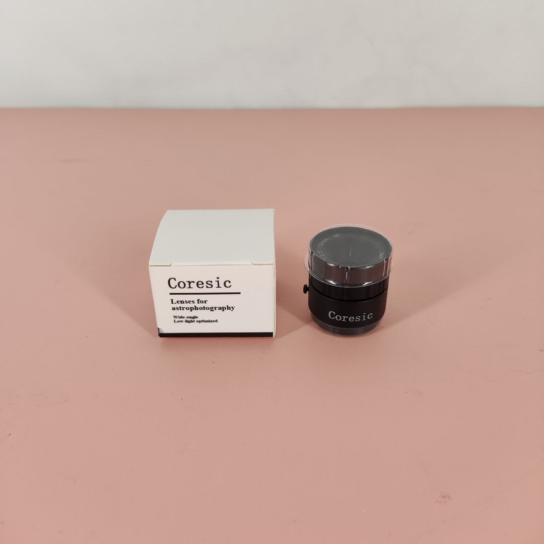Coresic High-Definition 3MP Astrophotography Lens, CS Mount, 1/2.5" Sensor, Multi-Coated for 720P & 1080P Cameras, Fixed Aperture, IR-Compatible