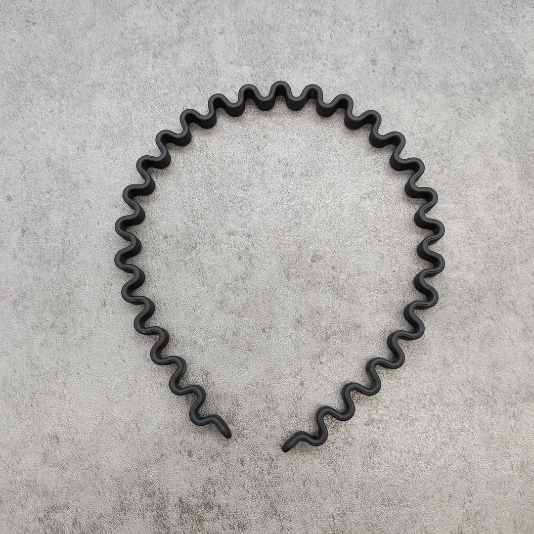 KRRAMEL Classic Black Plastic Hair Band - Secure Style with Strong Elasticity!