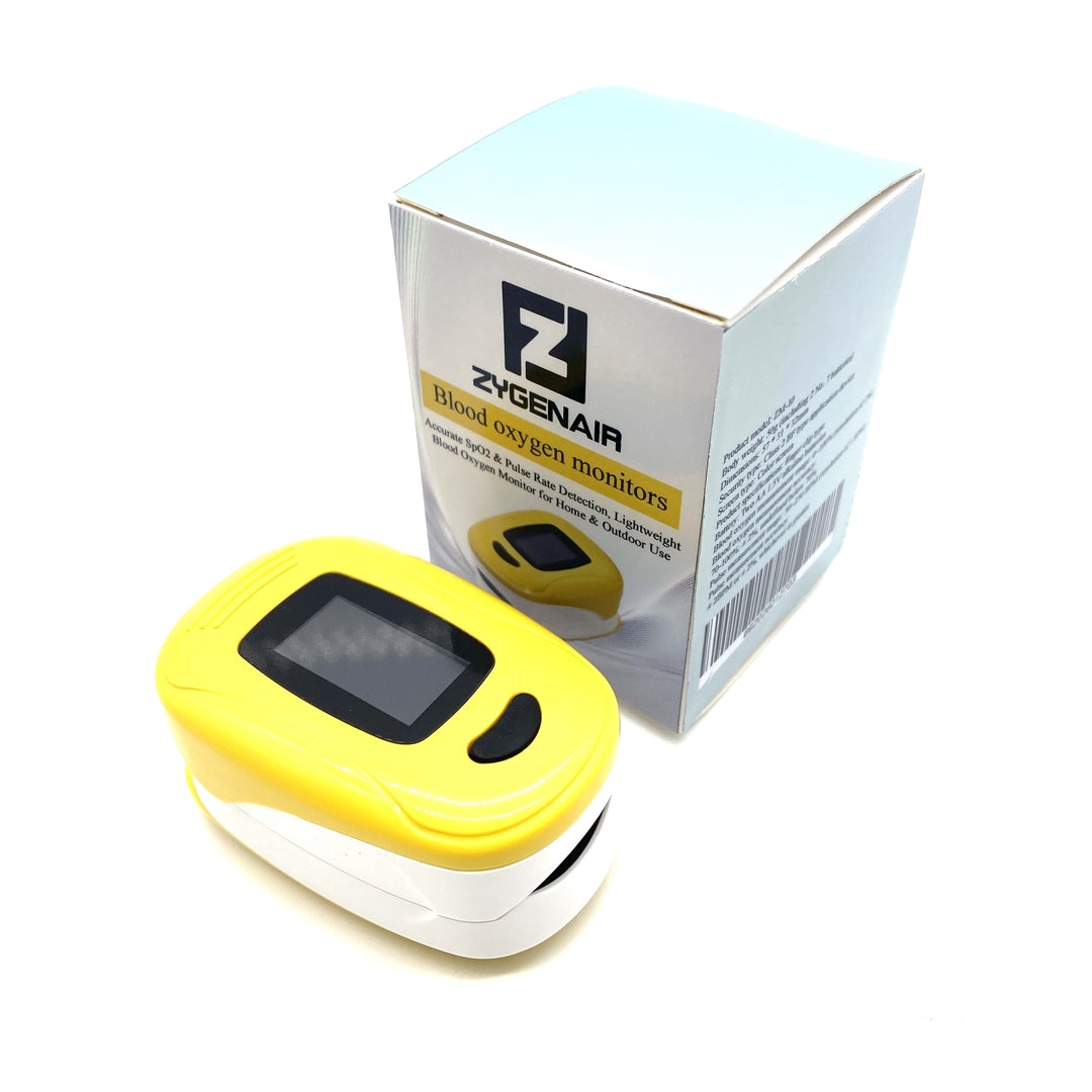 Zygenair Blood oxygen monitors- Portable Fingertip Pulse Oximeter for Spot-Check Oxygen Saturation and Pulse Rate Measurement