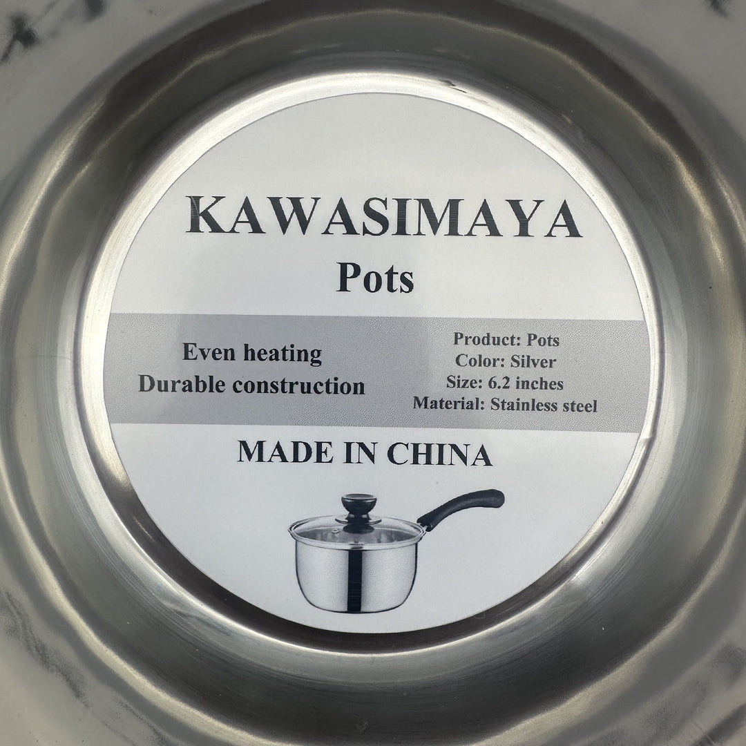 KAWASIMAYA Stainless Steel Cooking Pots with Lid | Large Kitchen Stockpot | Multi-Purpose Cookware