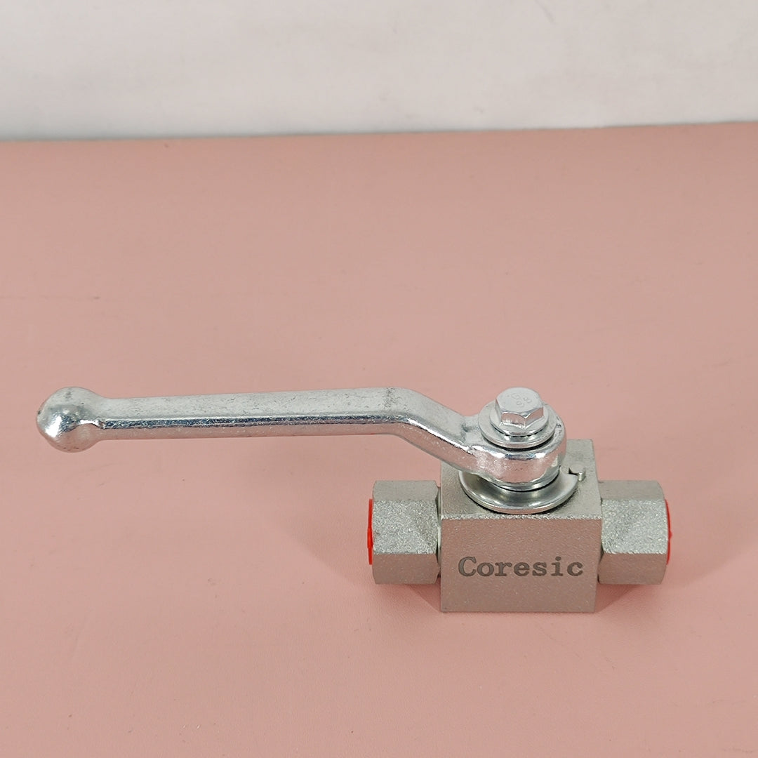 Coresic Carbon Steel Pneumatic Ball Valve 1/4" NPT Female Threaded DN6 Straight Welded Stainless Steel