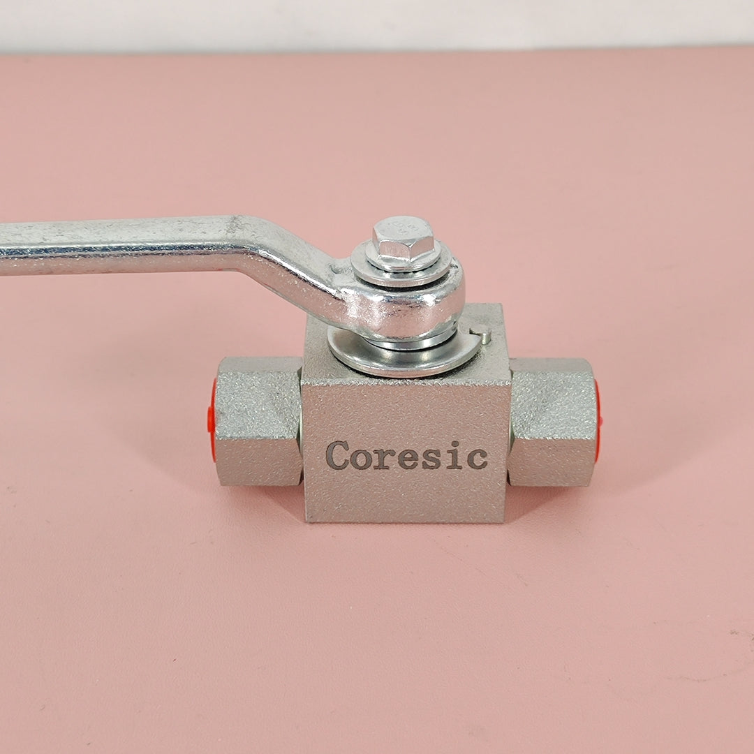 Coresic Carbon Steel Pneumatic Ball Valve 1/4" NPT Female Threaded DN6 Straight Welded Stainless Steel