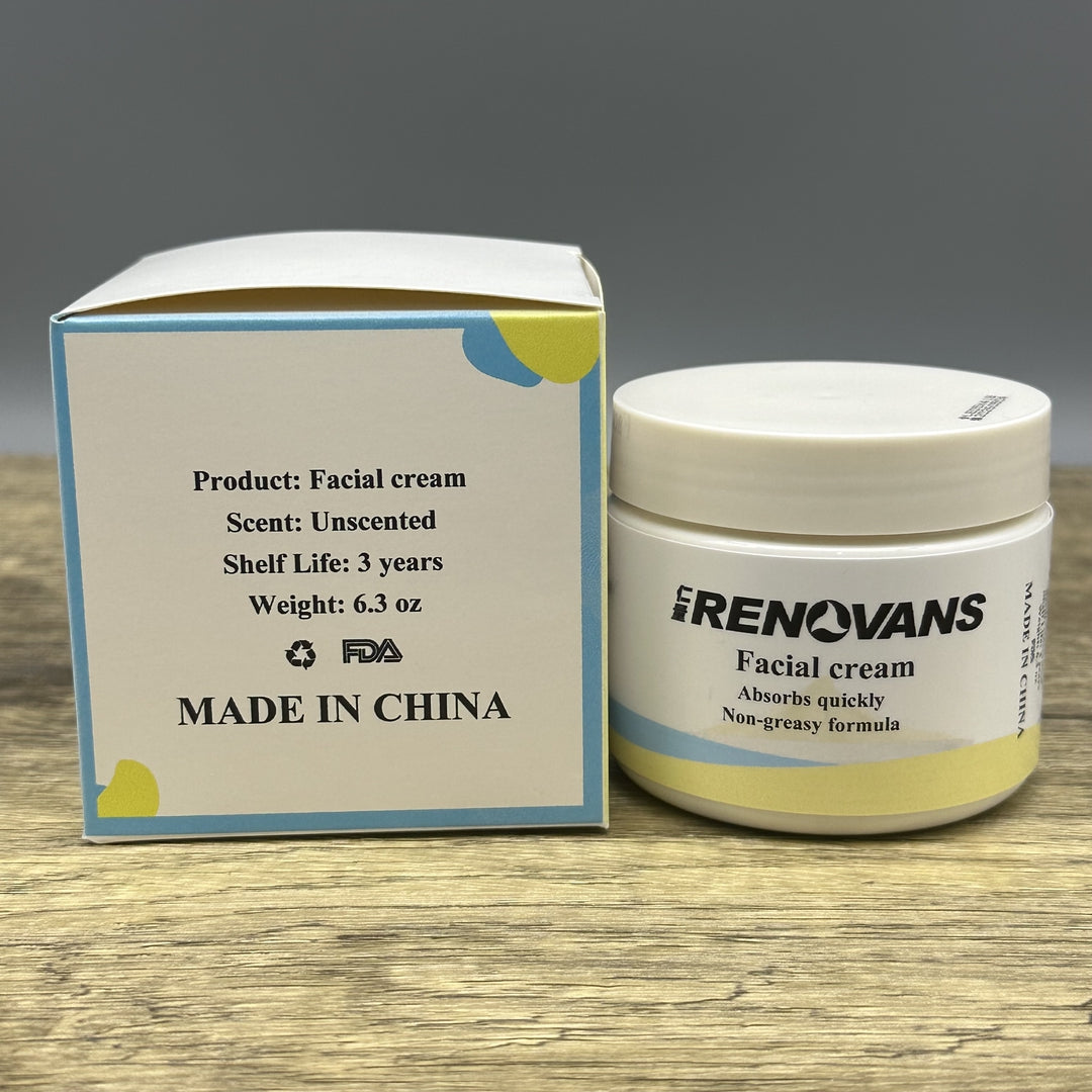 RENOVANS Unscented Moisturizing Facial Cream - Deep Hydration for Sensitive Skin