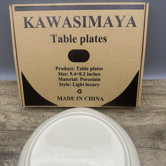 KAWASIMAYA Adorable Hand-Painted Dog Design Table Plates: Ceramic Plates for Playful Dining