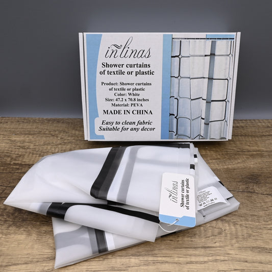 INLINAS Shower Curtains of Textile or Plastic: Premium Waterproof Bathroom Curtains for Modern Home Decor