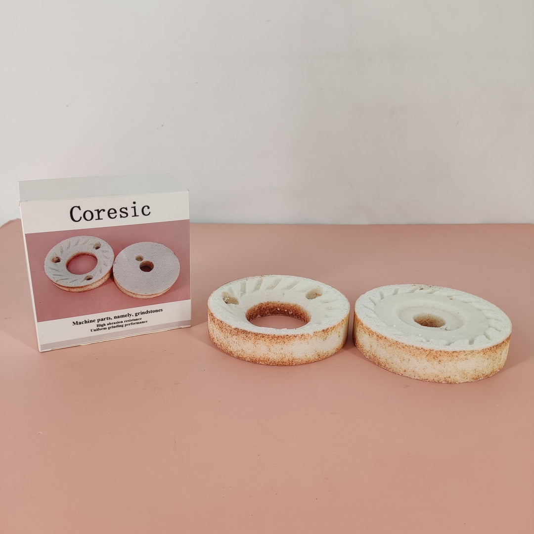 Coresic Commercial Grinder Stones for Sesame & Peanut Butter Machines - 100 & 160 Model, 6" Diameter with 1.18" Inner Circle
