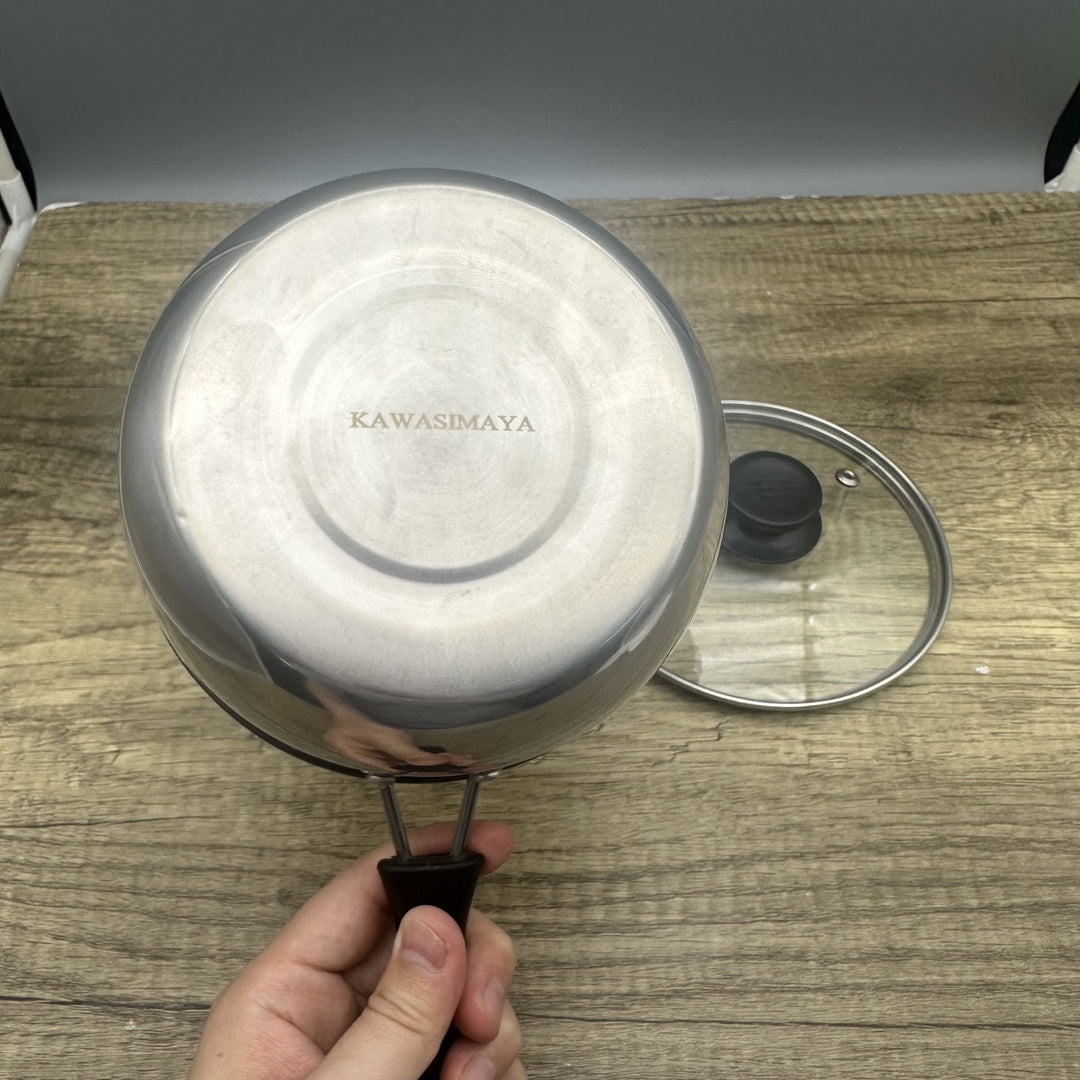 KAWASIMAYA Stainless Steel Cooking Pots with Lid | Large Kitchen Stockpot | Multi-Purpose Cookware