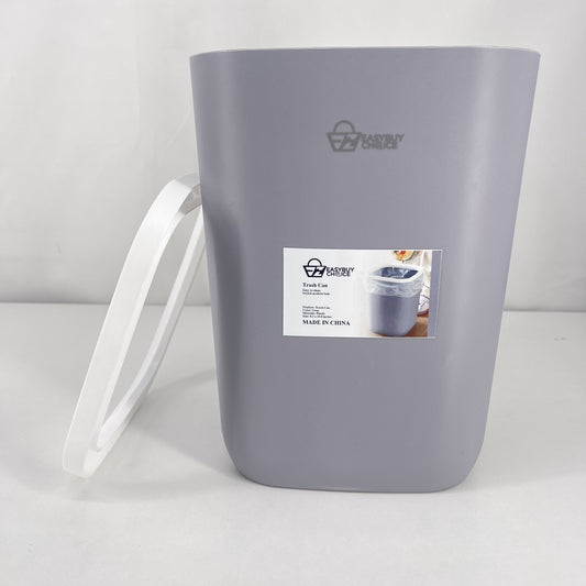 EASYBUY CHOICE Sleek Gray Square Trash Can for Stylish Waste Management in Any Room of Your Home or Office