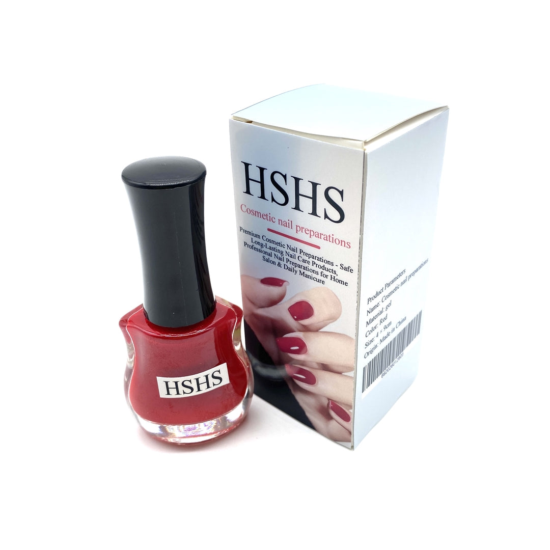 HSHS Cosmetic nail preparations Classic Red Gel Cosmetic Nail preparation in Compact 4x9cm Bottles for At-Home Manicure Applications