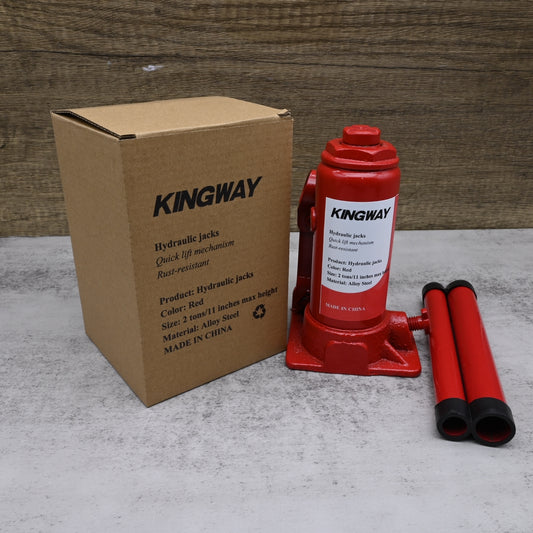 KINGWAY Hydraulic Jacks Professional Heavy Duty Floor Jack 3 Ton Capacity Portable Car Lift Red Steel Hydraulic Jack for Auto Repair