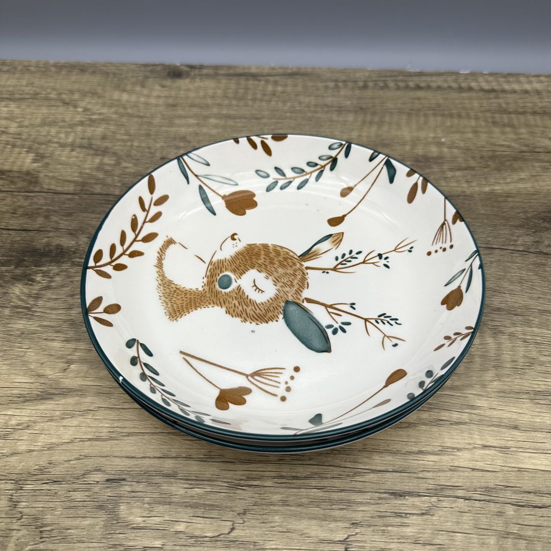 KAWASIMAYA Ceramic Dinner Plates, Set of 6 | Microwave & Dishwasher Safe Porcelain Dinnerware | 10-Inch White Serving Plates
