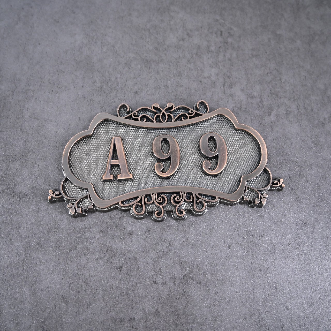 Retooler House Numbers of Metal, Non-luminous