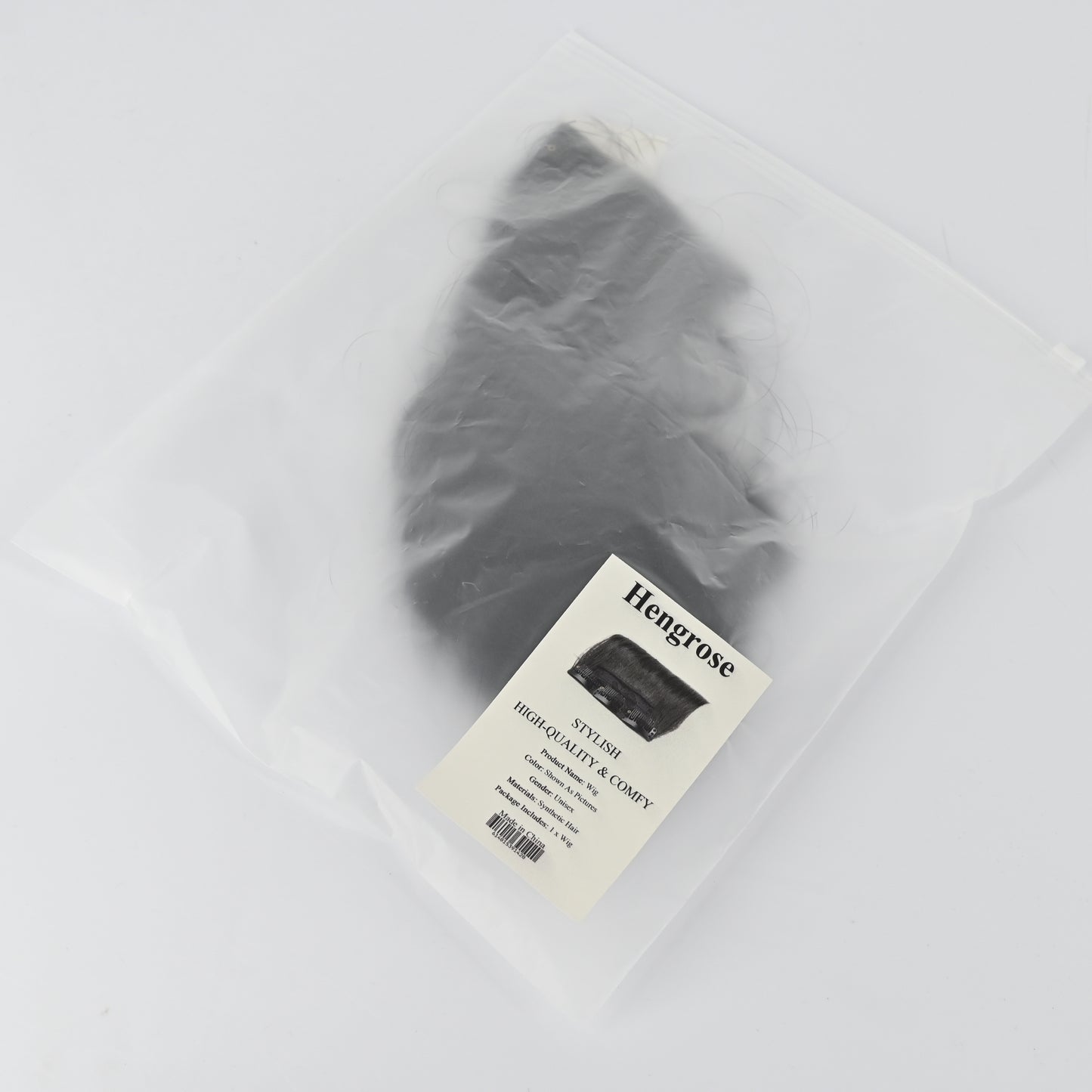 Hengrose Black Synthetic Wig Premium False Hair