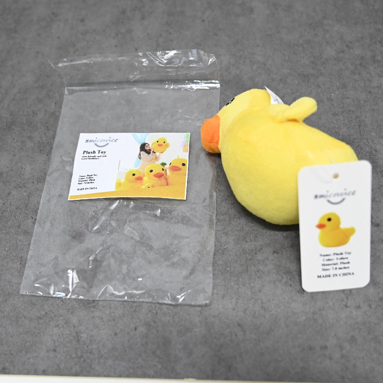 smicewicc Yellow Duck Soft Plush Sleeping Pillow Stuffed Animal Toys for Kids