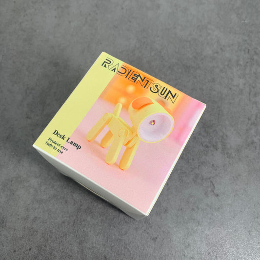 RADIENTSUN Yellow Cartoon Cute Mini Desk Lamp for Home Office
