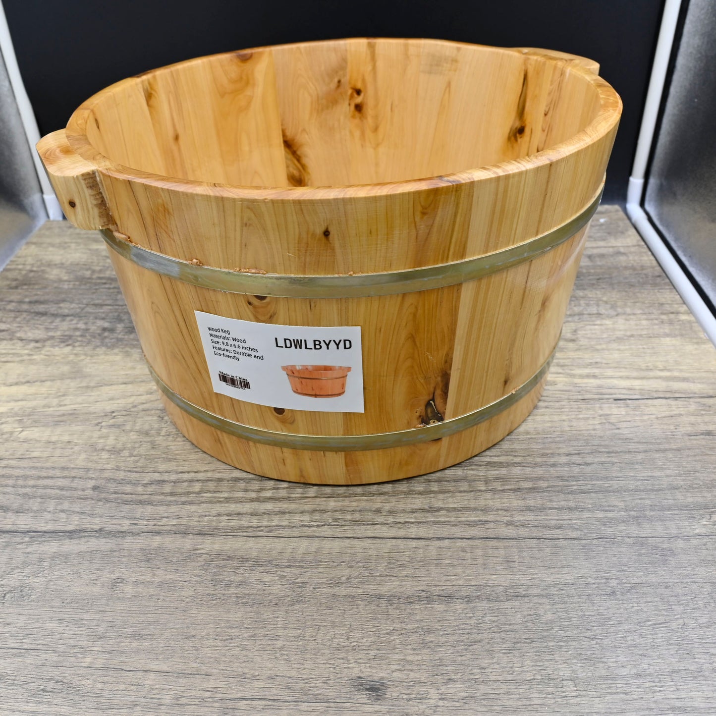 LDWLBYYD Wood Keg Wooden Bucket Foot Bath Barrel
