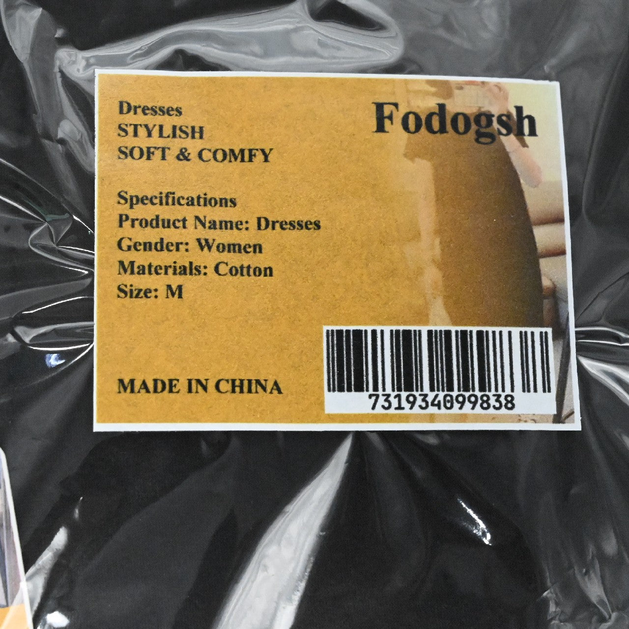 Fodogsh Women's Casual Summer Dress Short Sleeve Loose Cotton Dress