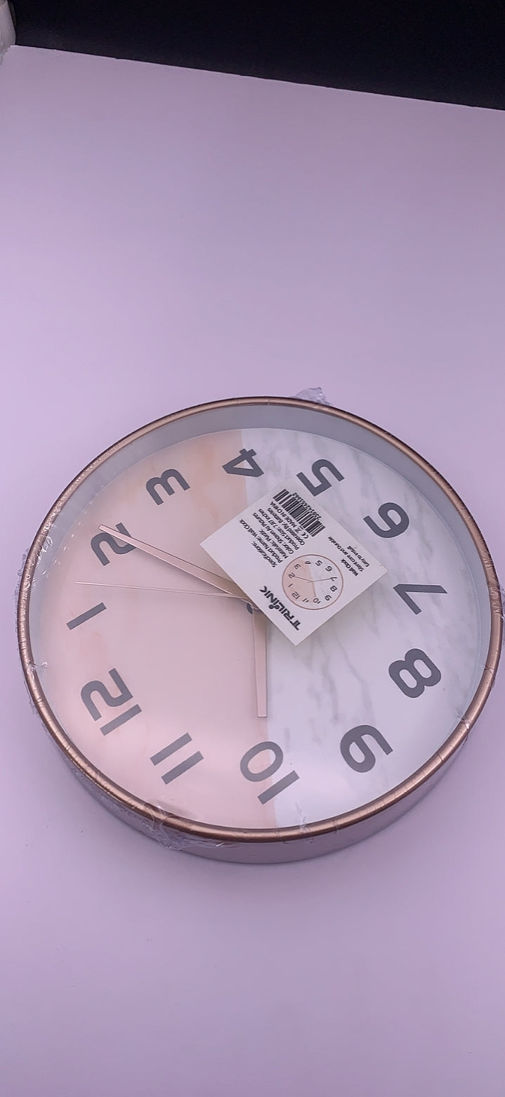 TRILINK European Imitation Marble Wall Clock Simple Modern Design Quartz Clock