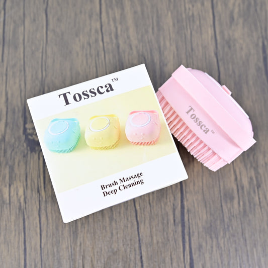 Tossca Soft Silicone Dog Brush in Pink