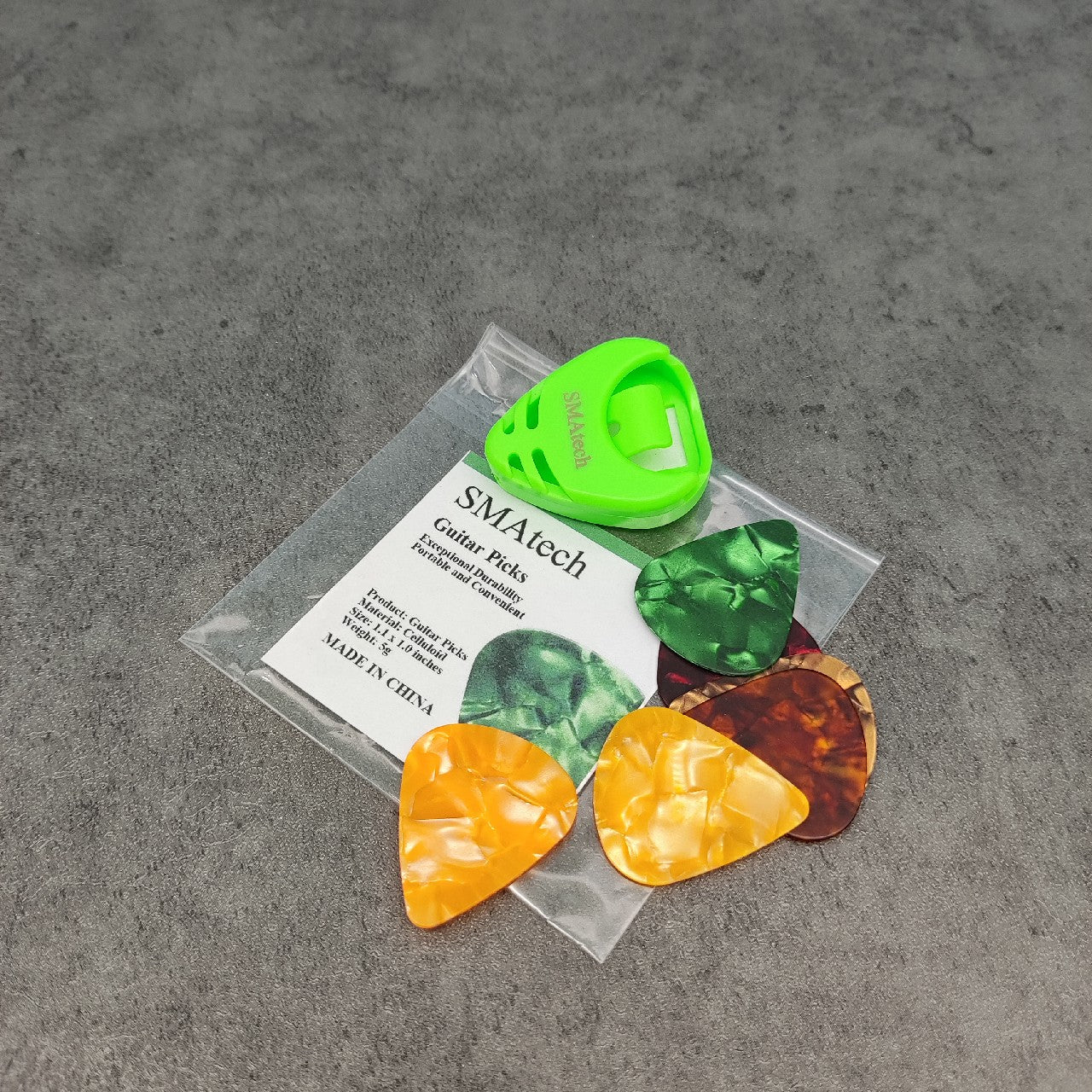 SMAtech Guitar Picks Standard Picks for Bass Electric Acoustic Guitars Ukulele