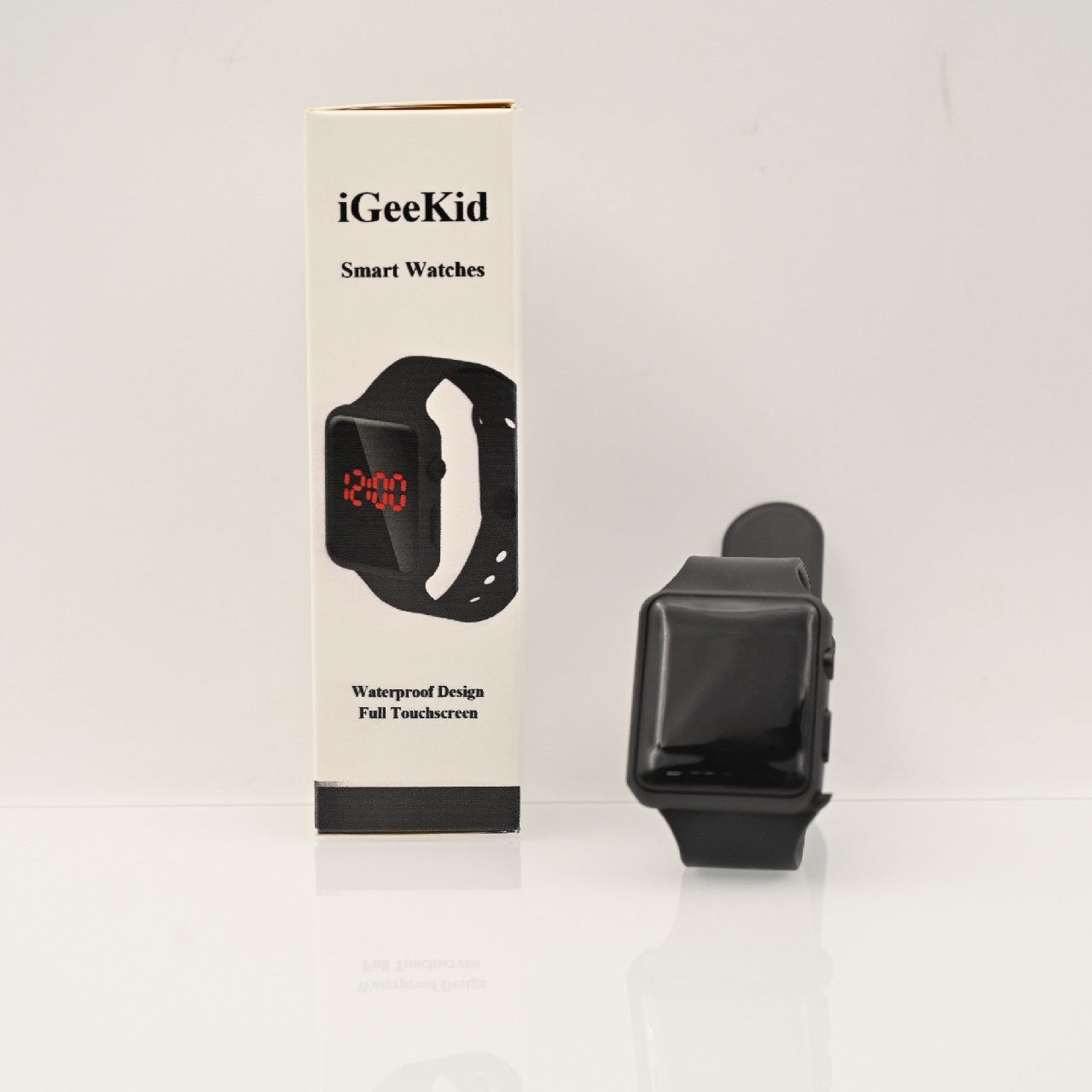 iGeeKid Smart Watch, Square LED Smart Digital Watch, Universal, Black