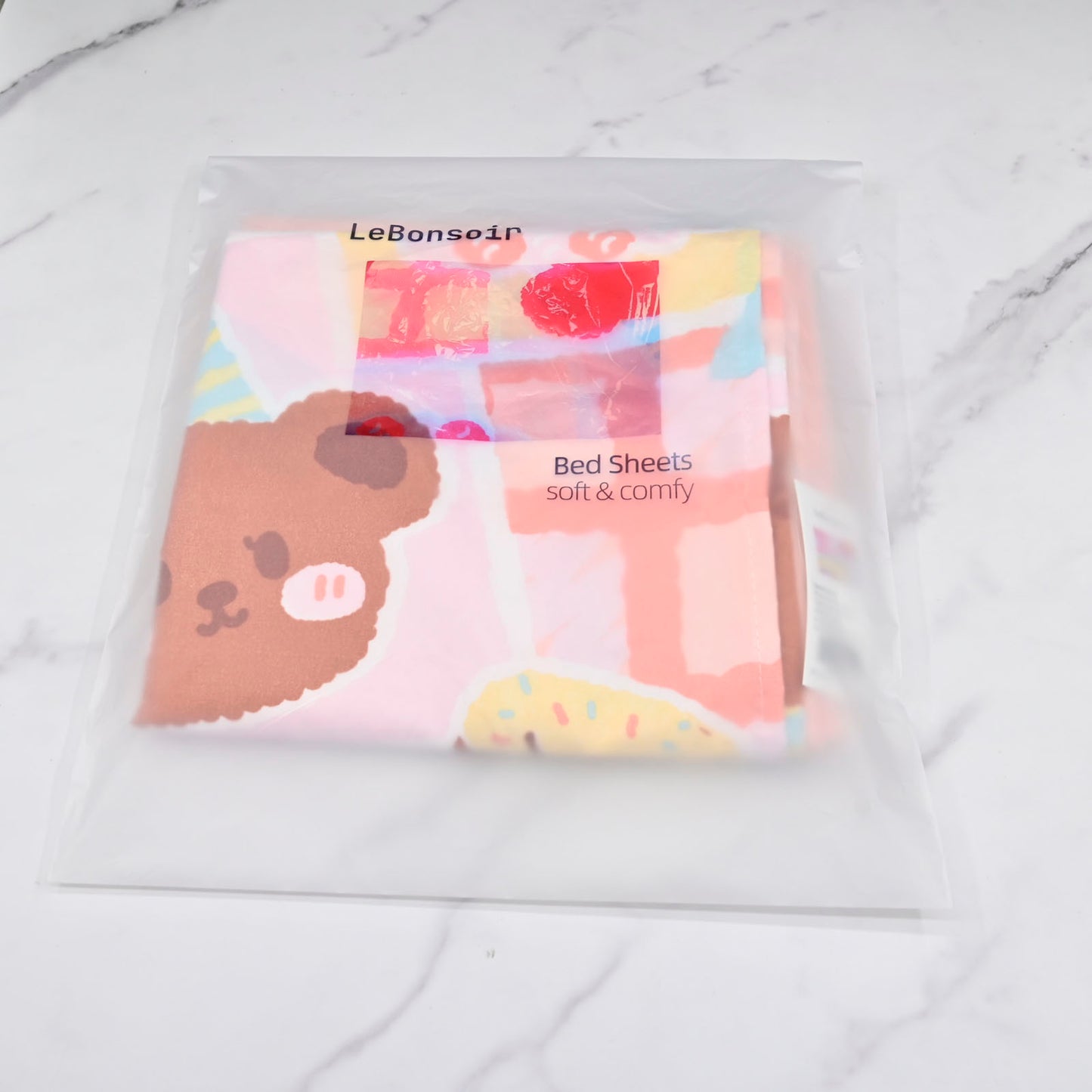 LeBonsoir Cotton Bed Sheets Cartoon Sheet Fitted Sheets for Single Bed