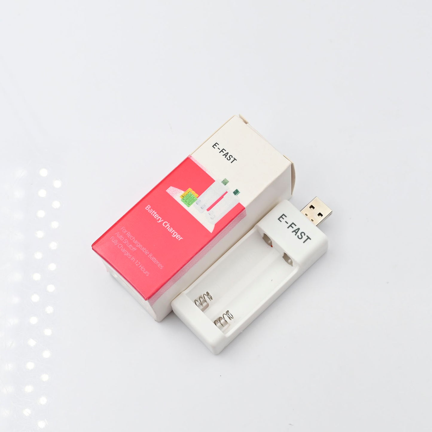 E-FAST Battery Charger 2 Slot Charger in White