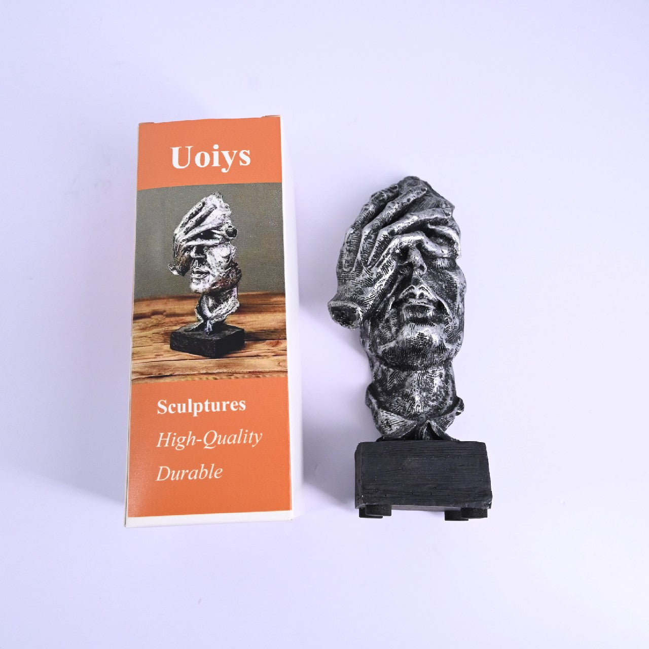 Uoiys Sculptures of Metal Retro Simple Sculpture Craft Ornament Wine Cabinet Desktop Decoration