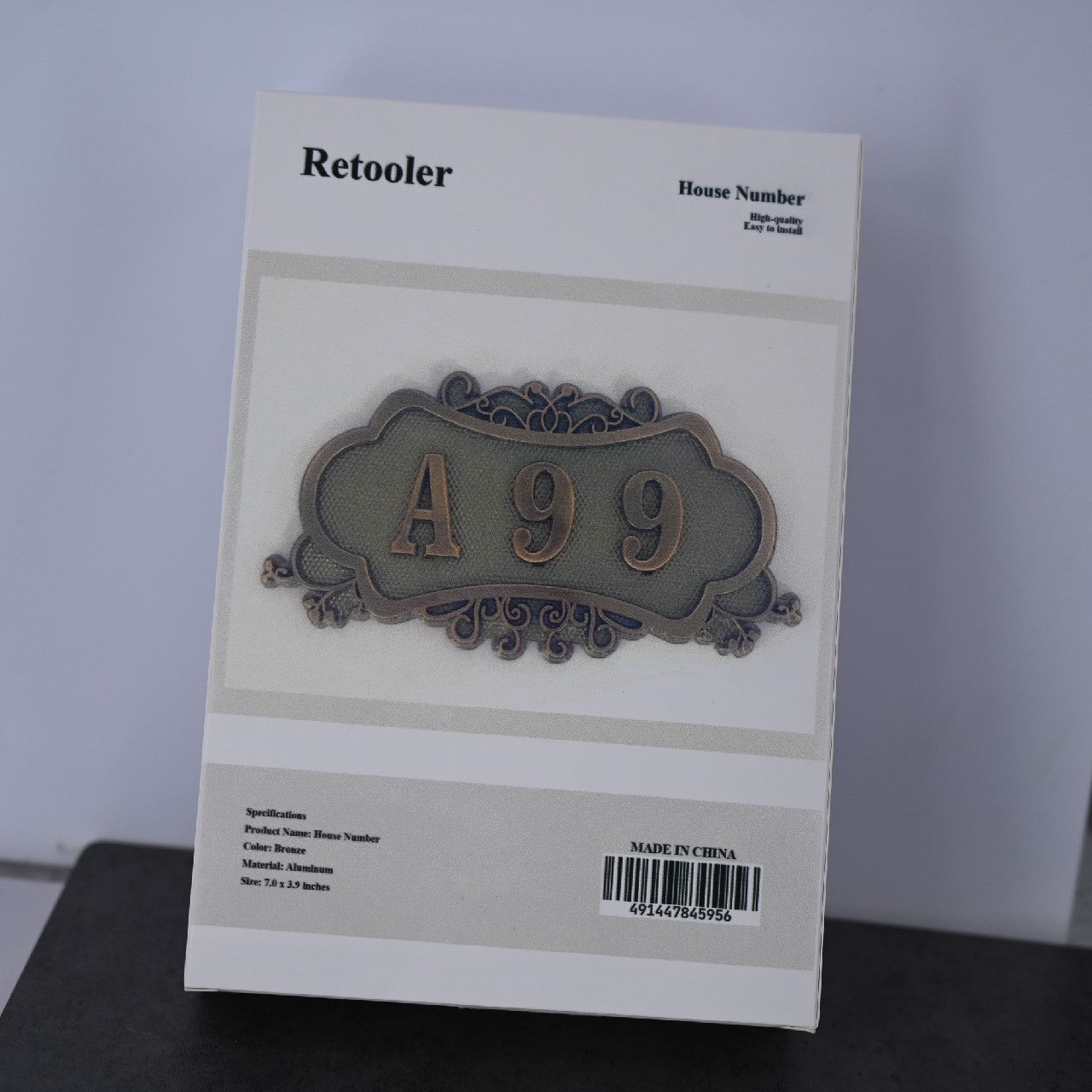 Retooler House Numbers of Metal, Non-luminous